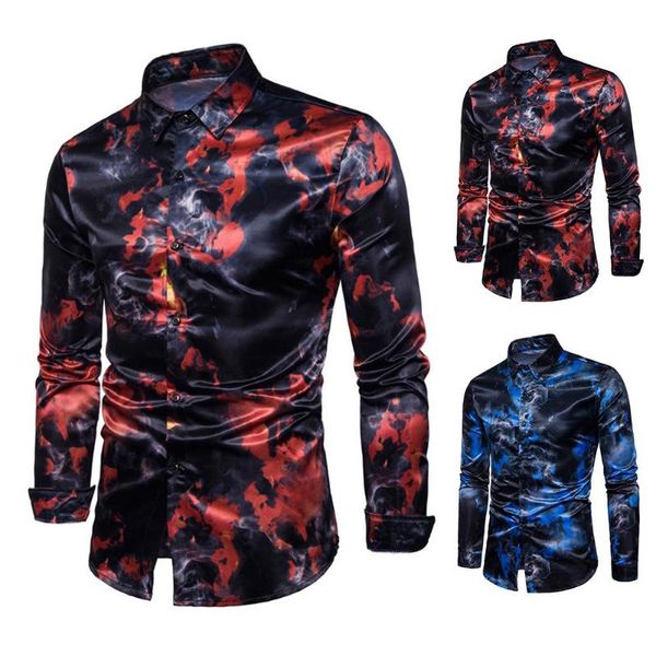 men's casual shirts spring autumn men ink painting turn down collar long sleeve slimed fit mens clothing, White;black
men's casual shirts spring autumn men ink painting turn down collar long sleeve slimed fit mens clothing, White;black