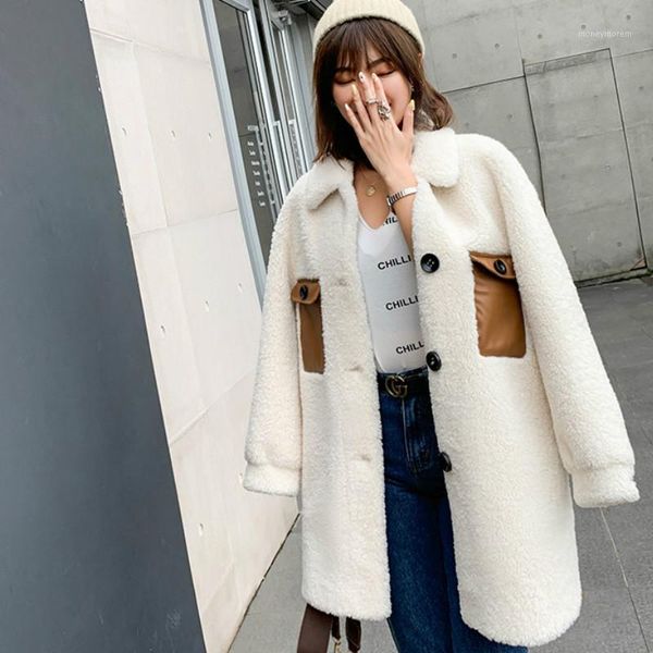 women's fur & faux jacket real female wool autumn winter coat women clothes 2021 korean vintage sheep shearling manteau femme zt43381, Black
women's fur & faux jacket real female wool autumn winter coat women clothes 2021 korean vintage sheep shearling manteau femme zt43381, Black