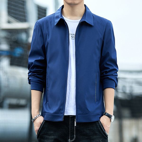 early spring 2021 new korean slim youth square collar business casual men's middle-aged jacket, Black;brown
early spring 2021 new korean slim youth square collar business casual men's middle-aged jacket, Black;brown