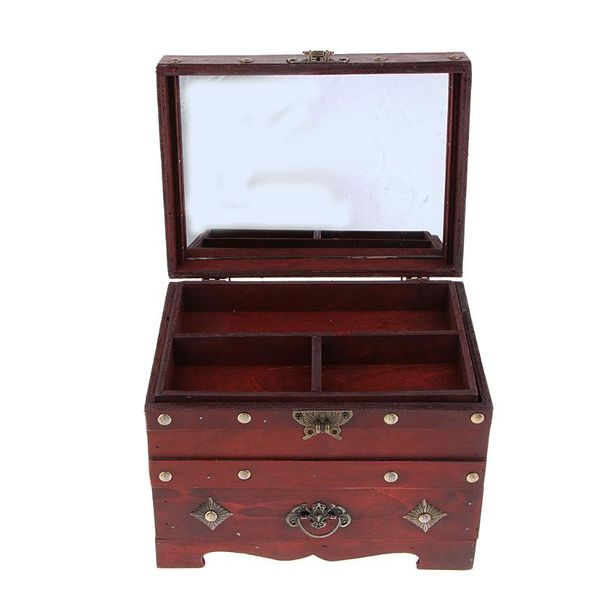 vintage wooden jewelry box w/ lock storage rings trinket case home office retro organizer for woman wedding gift, Pink;blue
vintage wooden jewelry box w/ lock storage rings trinket case home office retro organizer for woman wedding gift, Pink;blue