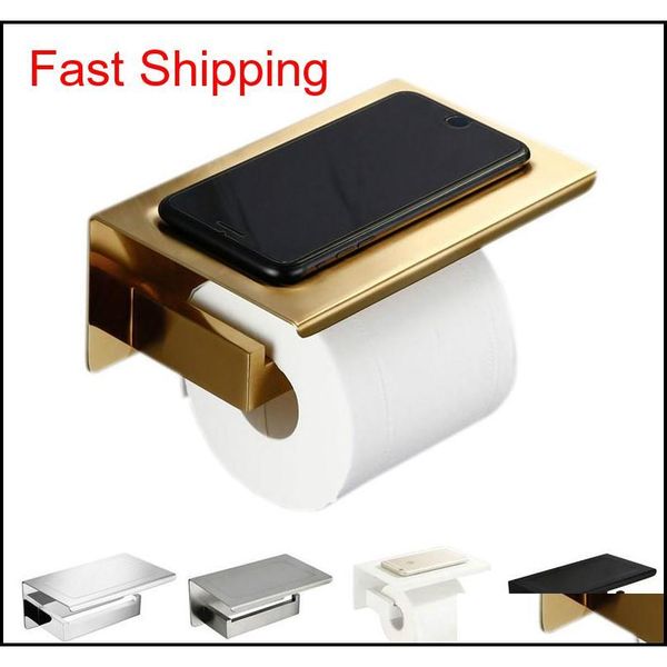 brushed gold sus304 toilet paper holder with shelf bathroom hardware accessories tissue holder black / ch qylqoj homes2011
brushed gold sus304 toilet paper holder with shelf bathroom hardware accessories tissue holder black / ch qylqoj homes2011