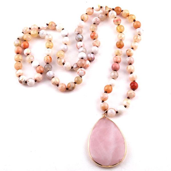 fashion bohemian tribal jewelry semi- precious stones long knotted stone pendant necklaces, Silver
fashion bohemian tribal jewelry semi- precious stones long knotted stone pendant necklaces, Silver
