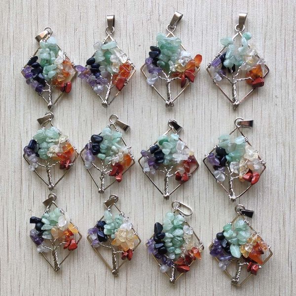 natural stone charms wire wrapped chakra reiki healing tree of life rhombus pendant wholesale, Bronze;silver
natural stone charms wire wrapped chakra reiki healing tree of life rhombus pendant wholesale, Bronze;silver