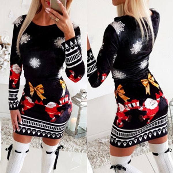 christmas bodycon dresses women 2020 fashion knitted print woman dress long sleeve autumn winter clothing for female d30, Black
christmas bodycon dresses women 2020 fashion knitted print woman dress long sleeve autumn winter clothing for female d30, Black