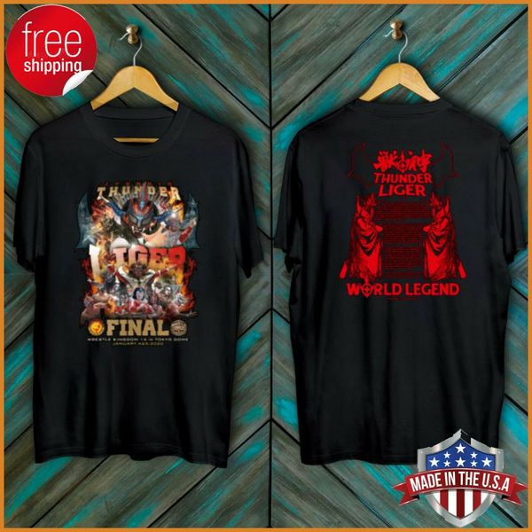 njpw jushin thunder liger liger the final t-shirt shirt s-6xl hip sport hooded sweatshirt hoodie