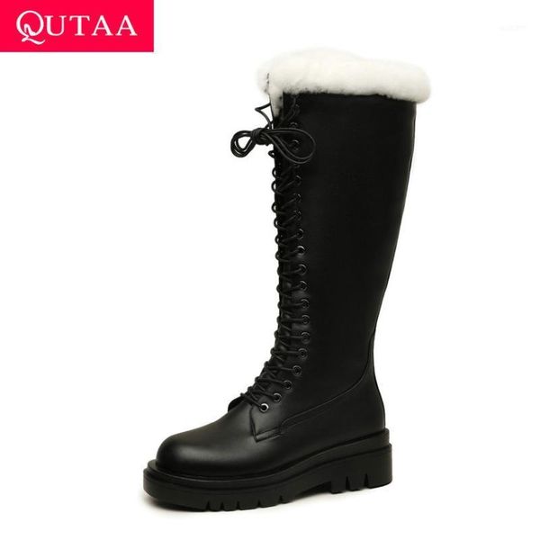 boots qutaa 2021 keep warm knee high round toe pu lace up zipper women long square heel winter ladies shoes size34-431, Black
boots qutaa 2021 keep warm knee high round toe pu lace up zipper women long square heel winter ladies shoes size34-431, Black