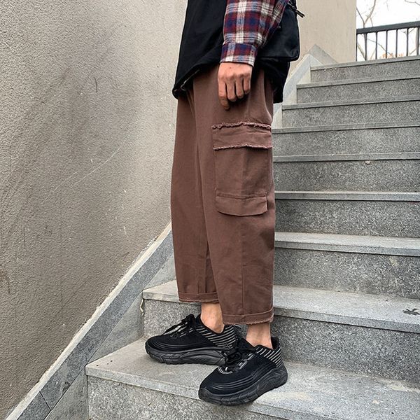 2020 spring and summer new youth popular solid color men's multi-pocket overalls fashion casual loose nine-point pants m-2xl, Black
2020 spring and summer new youth popular solid color men's multi-pocket overalls fashion casual loose nine-point pants m-2xl, Black