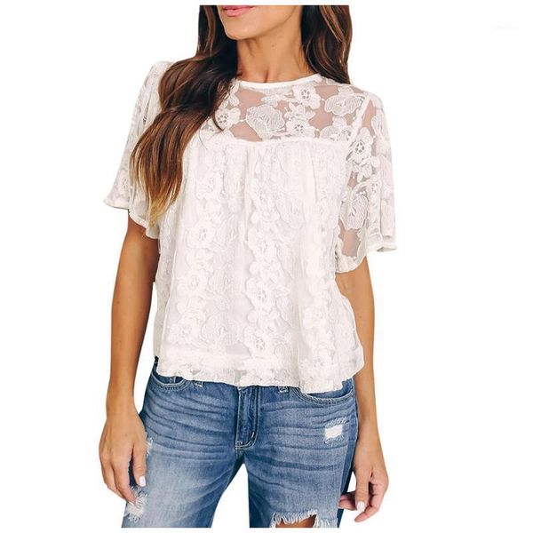 women's blouses & shirts jaycosin fashion women casual wild o-neck solid lace shortsleeve patchwork button blouse elegant comfortable t, White
women's blouses & shirts jaycosin fashion women casual wild o-neck solid lace shortsleeve patchwork button blouse elegant comfortable t, White
