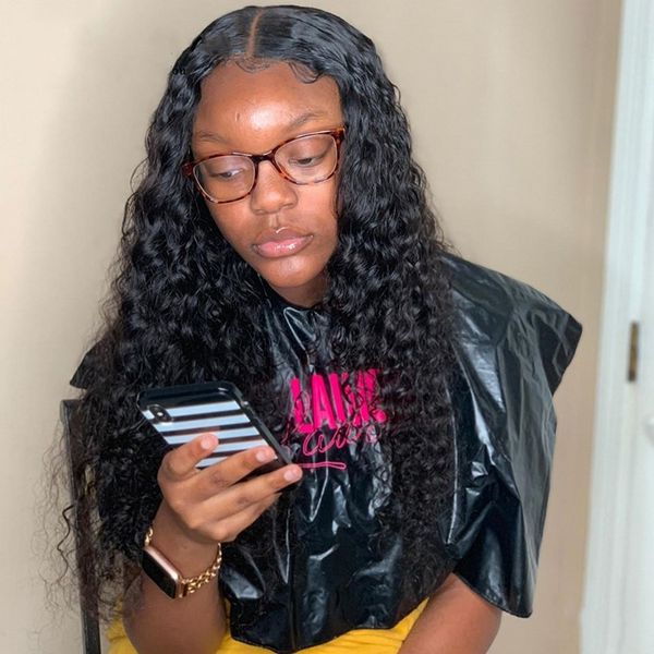 malaysian deep curly virgin hair wig made full machine human hair wigs 130% density glueless wig, Black;brown
malaysian deep curly virgin hair wig made full machine human hair wigs 130% density glueless wig, Black;brown
