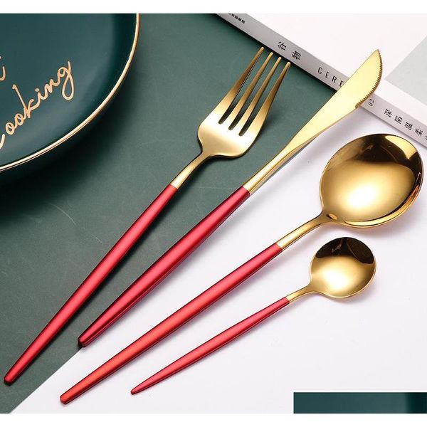 stainless steel stoving varnish handle spoon fork knife flatware set gold home l teaspoon steak knives drop ship
stainless steel stoving varnish handle spoon fork knife flatware set gold home l teaspoon steak knives drop ship