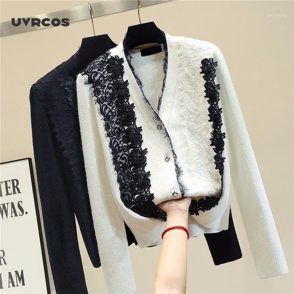 uvrcos sweater women 2020 autumn and winter new arrival lace floral patchwork cardigan women long sleeve v-neck 1, White
uvrcos sweater women 2020 autumn and winter new arrival lace floral patchwork cardigan women long sleeve v-neck 1, White