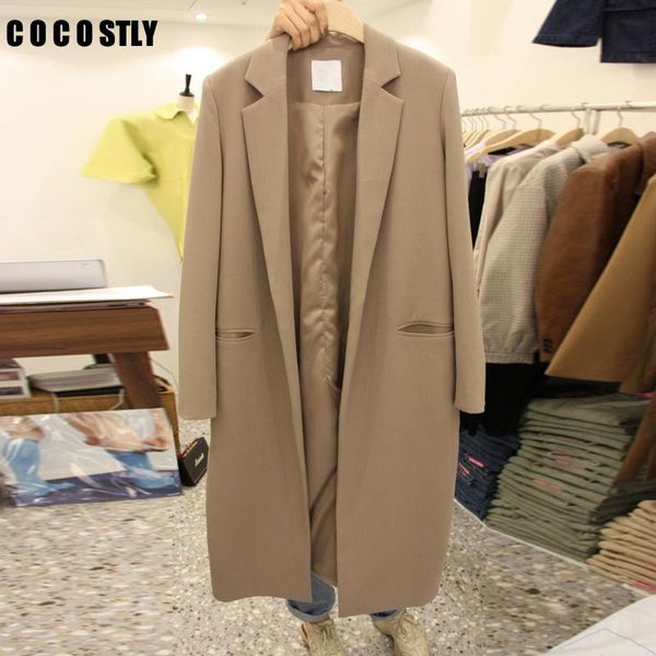 women's suits & blazers korean style black women and jackets plus size 2021 autumn solid female elegant long blazer casual, White;black
women's suits & blazers korean style black women and jackets plus size 2021 autumn solid female elegant long blazer casual, White;black
