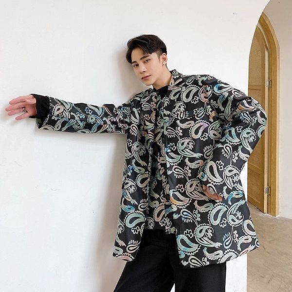 2021 new men's vintage streetwear casual man harajuku fashion suit jackets male printed clothing korean style b5f6, Black;brown
2021 new men's vintage streetwear casual man harajuku fashion suit jackets male printed clothing korean style b5f6, Black;brown