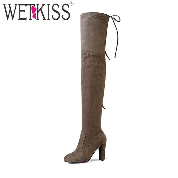 boots wetkiss 9 colors lady stretch thigh high boot heels winter woman over the knee faux suede women shoes big size, Black
boots wetkiss 9 colors lady stretch thigh high boot heels winter woman over the knee faux suede women shoes big size, Black