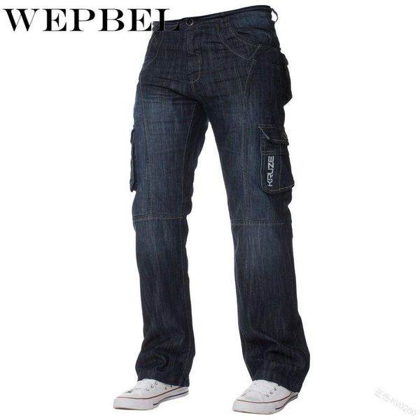 men's jeans wepbel plus size fashion denim designer washed long pants with pocket jogger cargo, Blue
men's jeans wepbel plus size fashion denim designer washed long pants with pocket jogger cargo, Blue