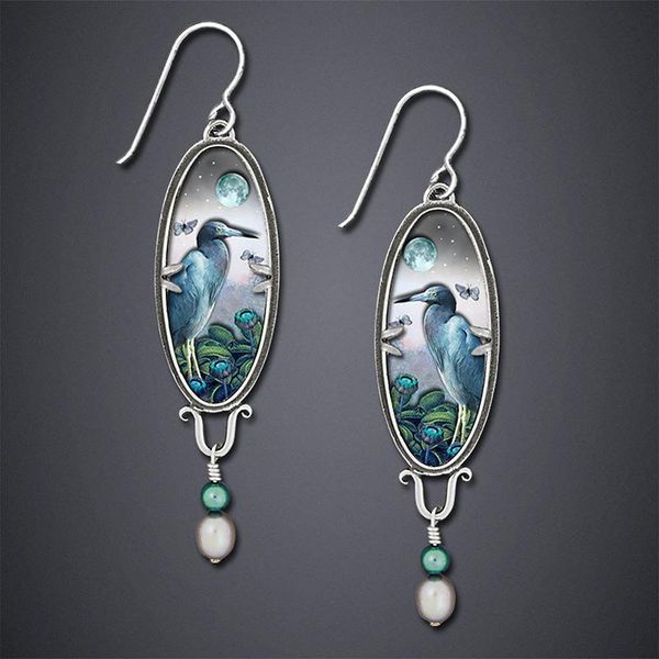 exquisite drawing flower bird earrings for women girls vintage luxury plant animal pattern pearl drop earring fashion jewelry, Silver
exquisite drawing flower bird earrings for women girls vintage luxury plant animal pattern pearl drop earring fashion jewelry, Silver