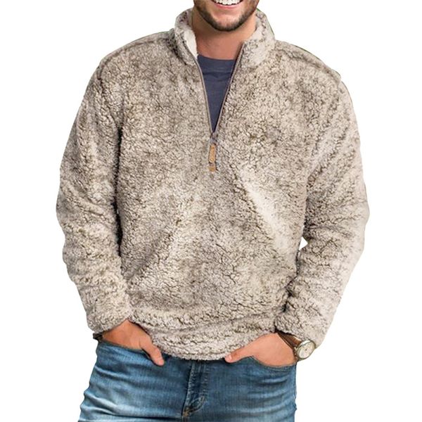 mens sweatshirt stand collar fleece zipper pullover outerwear winter warm baggy long sleeve plush sweatshirts coat kg-39, Black
mens sweatshirt stand collar fleece zipper pullover outerwear winter warm baggy long sleeve plush sweatshirts coat kg-39, Black