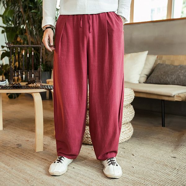 platform autumn cotton hemp casual loose wide leg hanging crotch trend men's lantern pants, Black
platform autumn cotton hemp casual loose wide leg hanging crotch trend men's lantern pants, Black