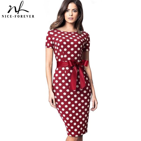 nice-forever vintage elegant retro polka dots with stripes vestidos business party bodycon sheath women female dress b536 y200418, Black;gray
nice-forever vintage elegant retro polka dots with stripes vestidos business party bodycon sheath women female dress b536 y200418, Black;gray