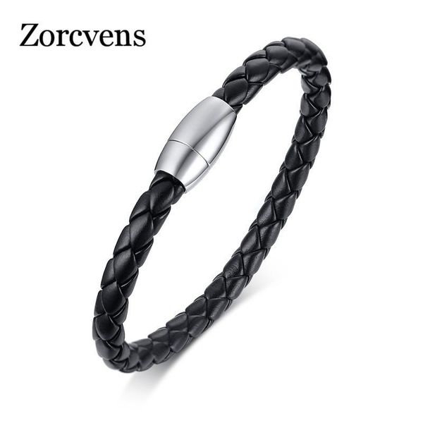 modyle new genuine leather bracelet men stainless steel leather braid bracelet with magnetic buckle claps pulseiras masculina, Golden;silver
modyle new genuine leather bracelet men stainless steel leather braid bracelet with magnetic buckle claps pulseiras masculina, Golden;silver