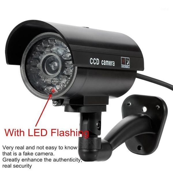 cameras fake dummy camera waterproof outdoor indoor security cctv surveillance flashing red led light for safe1