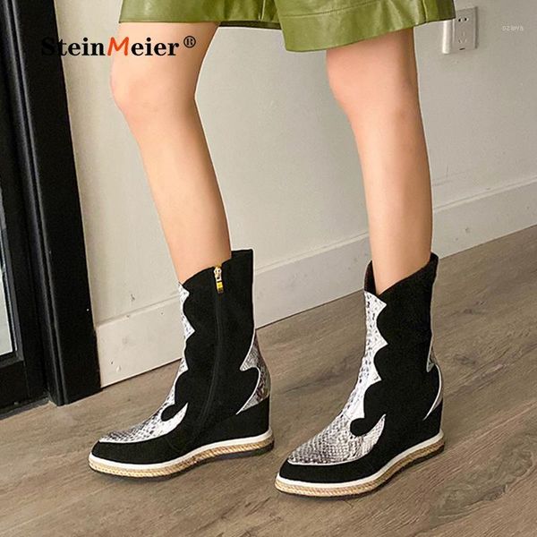women new winter warm wedges heels ankle boots zipper snake high heels genuine leather short slip on boots pointed toe shoes1, Black
women new winter warm wedges heels ankle boots zipper snake high heels genuine leather short slip on boots pointed toe shoes1, Black
