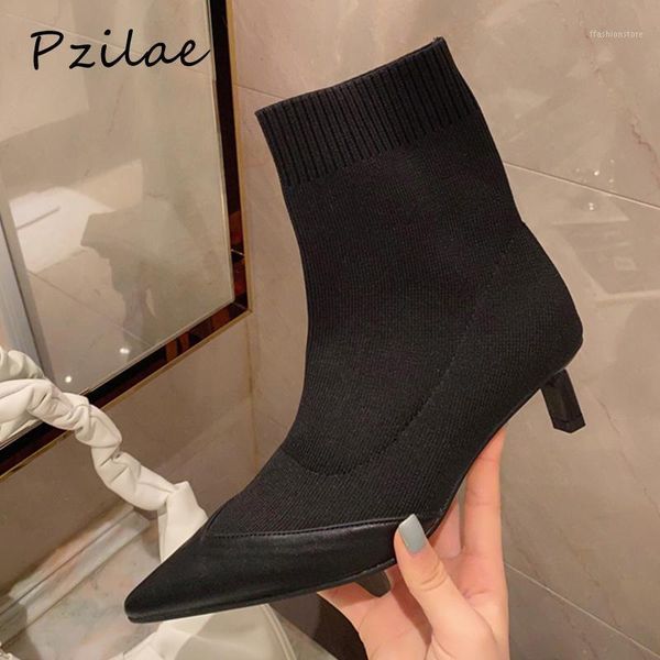 boots pzilae 2021 autumn ankle female shoes sock knitting stretch pointed toe low heel for women fashion shoes1, Black
boots pzilae 2021 autumn ankle female shoes sock knitting stretch pointed toe low heel for women fashion shoes1, Black