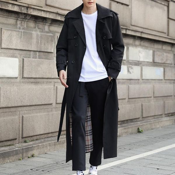 men's trench coats autumn and winter style large size super long windbreaker double-breasted youth jacket men, Tan;black
men's trench coats autumn and winter style large size super long windbreaker double-breasted youth jacket men, Tan;black