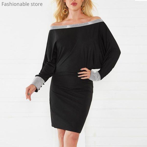 casual dresses elegant black long sleeve slash neck mini dress women autumn off shoulder sequin party dress1, Black;gray
casual dresses elegant black long sleeve slash neck mini dress women autumn off shoulder sequin party dress1, Black;gray