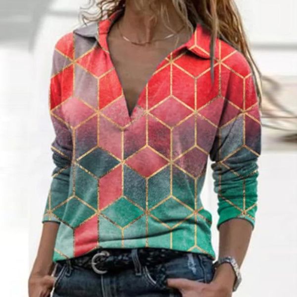 women long sleeve v neck geometric print blouse vinrage loose shirt spring casual pullover ladies elegant plus size blusas, White
women long sleeve v neck geometric print blouse vinrage loose shirt spring casual pullover ladies elegant plus size blusas, White