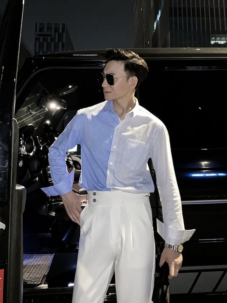 daio ethan korean design long sleeve square neck men's ins versatile color matching striped shirt
daio ethan korean design long sleeve square neck men's ins versatile color matching striped shirt