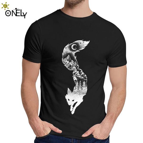 sport fox silhouette with mountains trees & moon t shirt leisure round collar stylish men's vintage pure cotton big size t shirt
sport fox silhouette with mountains trees & moon t shirt leisure round collar stylish men's vintage pure cotton big size t shirt