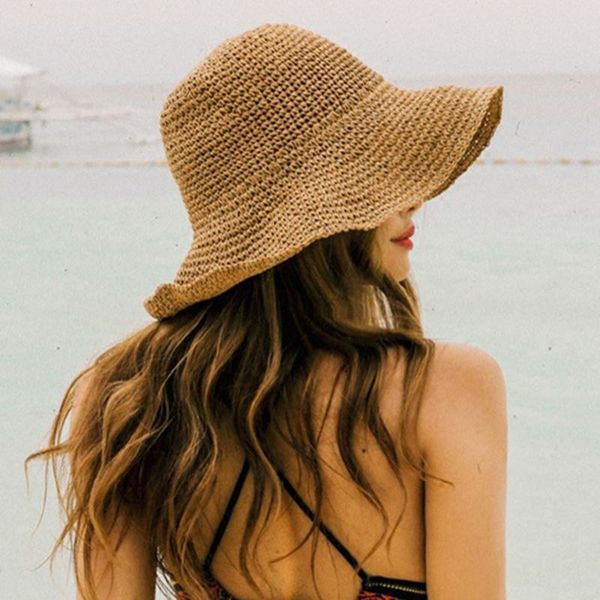 wide brim hats summer sun beach panama straw hat folded outdoor caps leisure holiday raffia cap visors, Blue;gray
wide brim hats summer sun beach panama straw hat folded outdoor caps leisure holiday raffia cap visors, Blue;gray