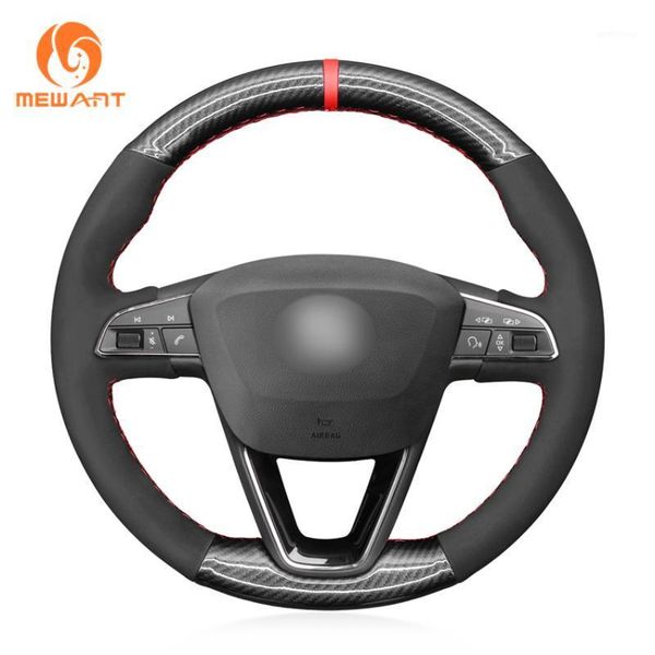 mewant black suede pu carbon fiber steering wheel cover for seat leon 2013-2020 ibiza alhambra arona ateca tarraco toledo1
mewant black suede pu carbon fiber steering wheel cover for seat leon 2013-2020 ibiza alhambra arona ateca tarraco toledo1