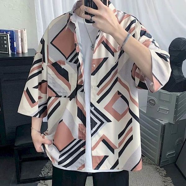 2021 new niche design men blouses couple contrast color three-quarter sleeve male student korean loose trend cec shirt jacket hk0d, Black
2021 new niche design men blouses couple contrast color three-quarter sleeve male student korean loose trend cec shirt jacket hk0d, Black