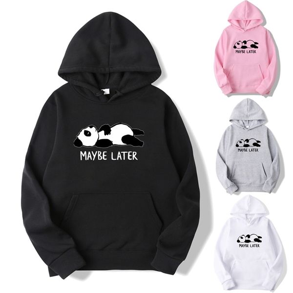 casual men women maybe later panda hoodie boys girls cute panda printed pullover funny teens couple sweatshirts sportswear y200915, Black
casual men women maybe later panda hoodie boys girls cute panda printed pullover funny teens couple sweatshirts sportswear y200915, Black