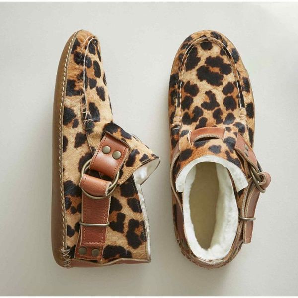 ankle women boots sewing rivets metal buckle ladies leopard women retro casual soft flock female plus size flat shoes new, Black
ankle women boots sewing rivets metal buckle ladies leopard women retro casual soft flock female plus size flat shoes new, Black