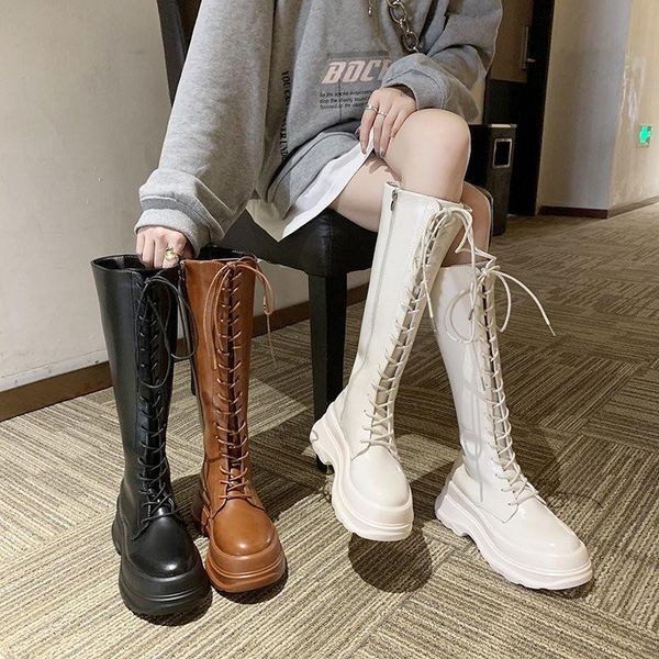 2021 spring and autumn new bandage female fashion wild personality thick bottom in the tube with women's knight boots size 35-40, Black
2021 spring and autumn new bandage female fashion wild personality thick bottom in the tube with women's knight boots size 35-40, Black