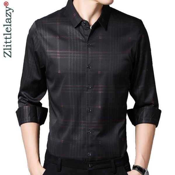 men's casual shirts 2021 brand long sleeve men social shirt spring streetwear plaid dress mens slim regular fit clothes fashions 0054, White;black
men's casual shirts 2021 brand long sleeve men social shirt spring streetwear plaid dress mens slim regular fit clothes fashions 0054, White;black