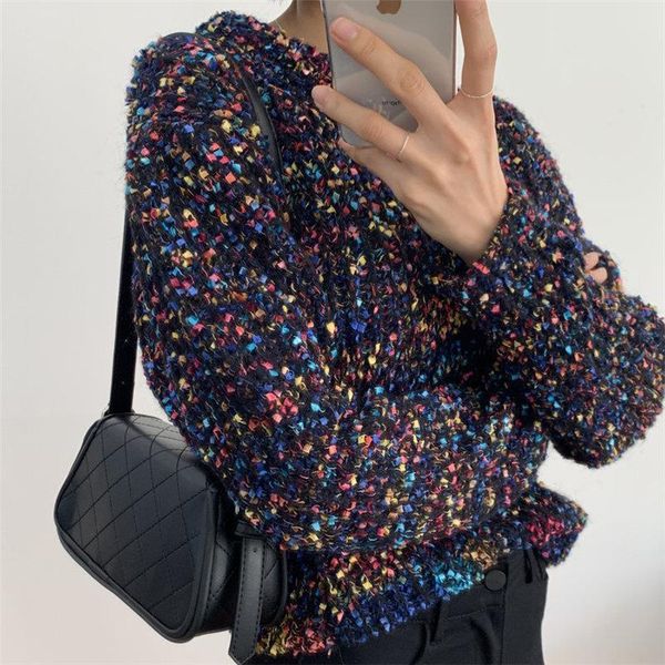 sweet girls colorful dots jumpers all match 2021 basic winter retro chic warm women knitted sweaters, White;black
sweet girls colorful dots jumpers all match 2021 basic winter retro chic warm women knitted sweaters, White;black