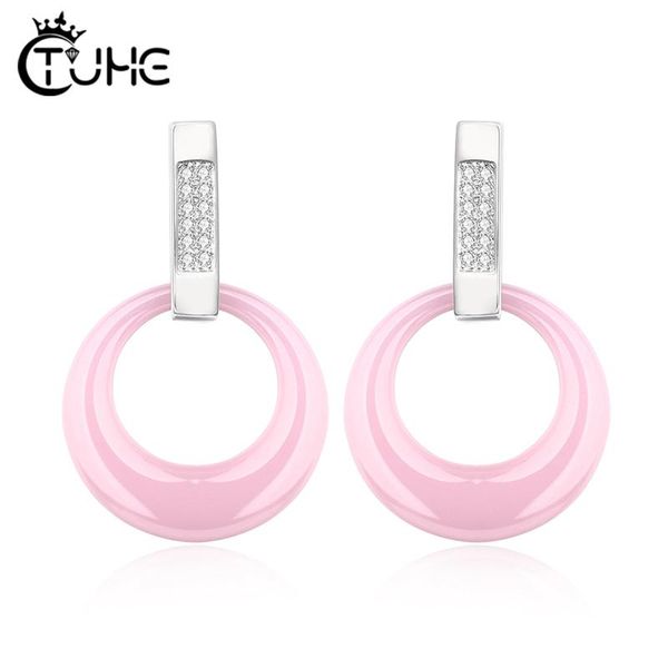 romantic pink round ceramic earrings for women crystal elegant wedding jewelry elegant style smooth material never fade jewellry, Golden;silver
romantic pink round ceramic earrings for women crystal elegant wedding jewelry elegant style smooth material never fade jewellry, Golden;silver