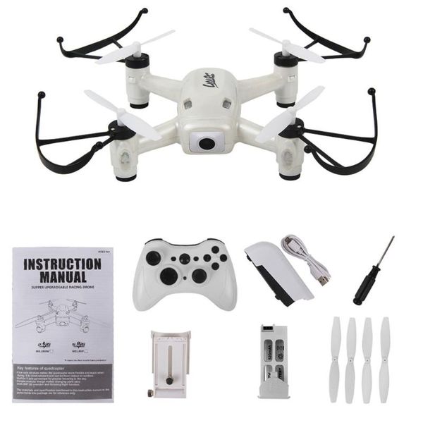 

l8hw mini selfie with 720p camera wifi fpv two batteries rc quadcopter drone altitude hold headless mode 360 flips rtf