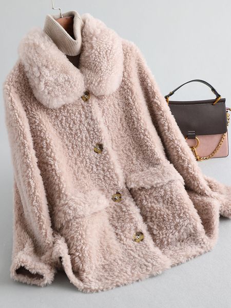 fashion 100% wool fur coat female korean soft warm jacket 2020 women's clothing abrigos mujer zjt344, Black
fashion 100% wool fur coat female korean soft warm jacket 2020 women's clothing abrigos mujer zjt344, Black