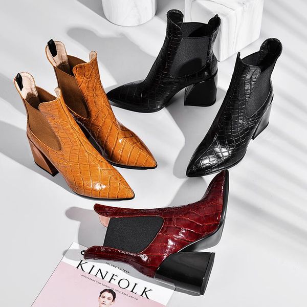 women ankle boots natural leather upper plus size 22-26.5cm european and american layer cowhide stone embossed 3 colors, Black
women ankle boots natural leather upper plus size 22-26.5cm european and american layer cowhide stone embossed 3 colors, Black