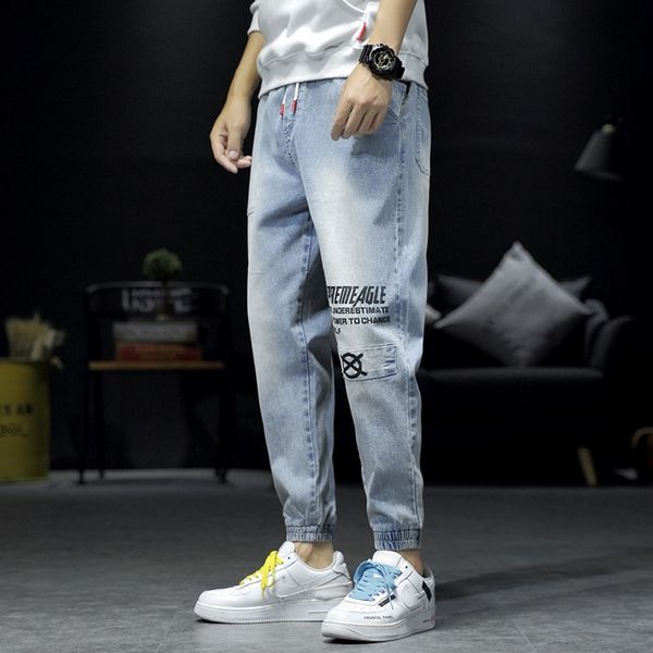 autumn men's trend handsome young people's autumn wear junior high school and high school students' elastic waist jeans and j, Blue
autumn men's trend handsome young people's autumn wear junior high school and high school students' elastic waist jeans and j, Blue