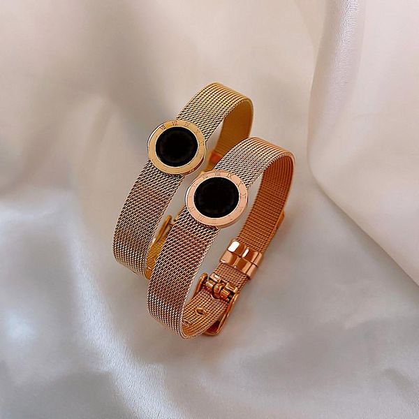 cibo roman numerals titanium steel bracelet with female web celebrity temperament melting contracted hand chain bracelet accesso, Black
cibo roman numerals titanium steel bracelet with female web celebrity temperament melting contracted hand chain bracelet accesso, Black