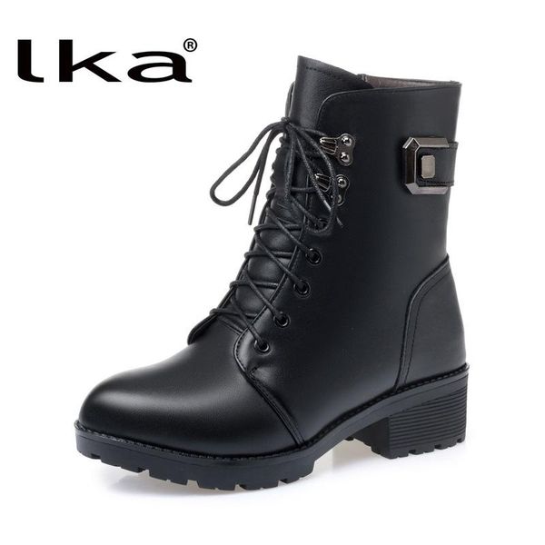boots lka winter women genuine leather wool warm non-slip ladies ankle plus size 41 42 43 snow, Black
boots lka winter women genuine leather wool warm non-slip ladies ankle plus size 41 42 43 snow, Black