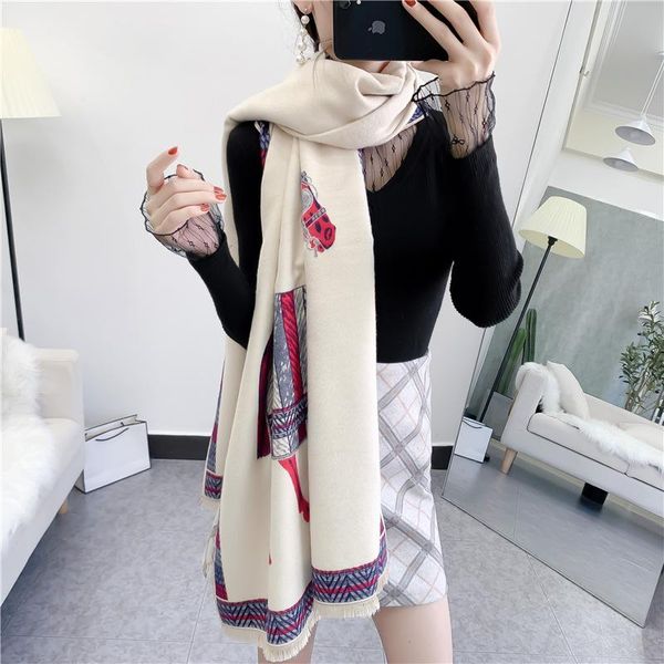 scarves autumn and winter horse scarf female korean fashion imitation cashmere tassel shawl thick warm, Blue;gray
scarves autumn and winter horse scarf female korean fashion imitation cashmere tassel shawl thick warm, Blue;gray