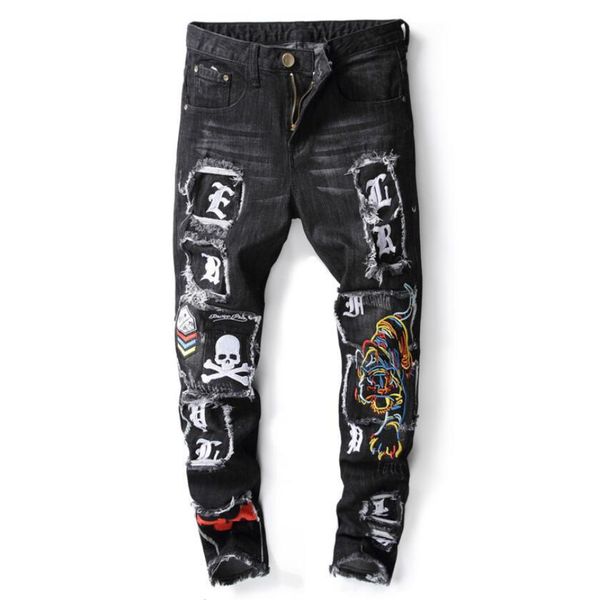 luxury designer jeans for men fashion patchwork jeans embroidery print skinny jeans ing, Blue
luxury designer jeans for men fashion patchwork jeans embroidery print skinny jeans ing, Blue
