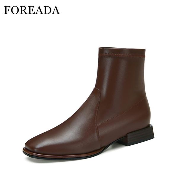 foreada square toe ankle boots natural genuine leather low heel woman boots block heel shoes ladies short autumn black 39
foreada square toe ankle boots natural genuine leather low heel woman boots block heel shoes ladies short autumn black 39